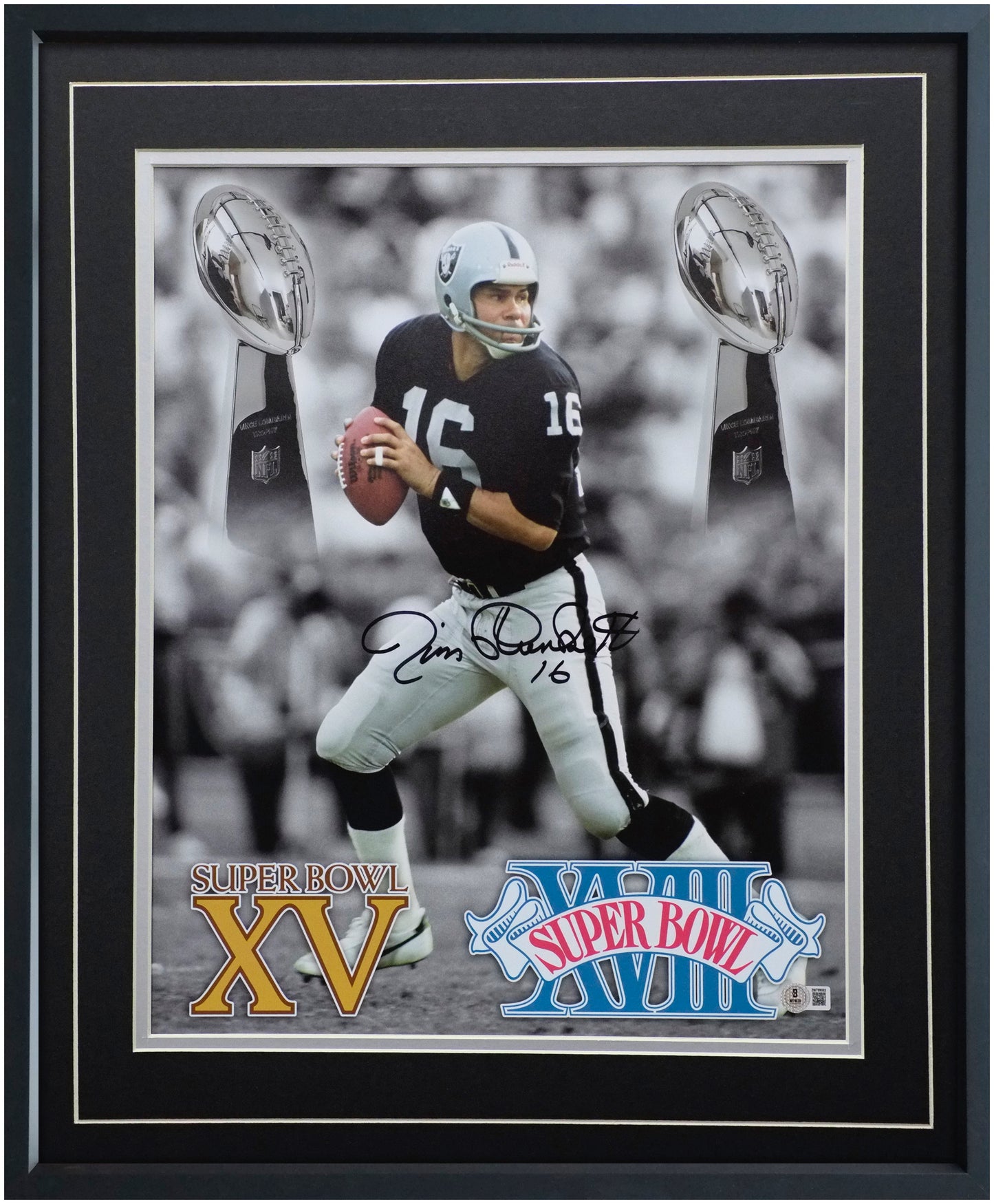 Jim Plunkett 16x20 Portrait Photo – Signed & Authenticated