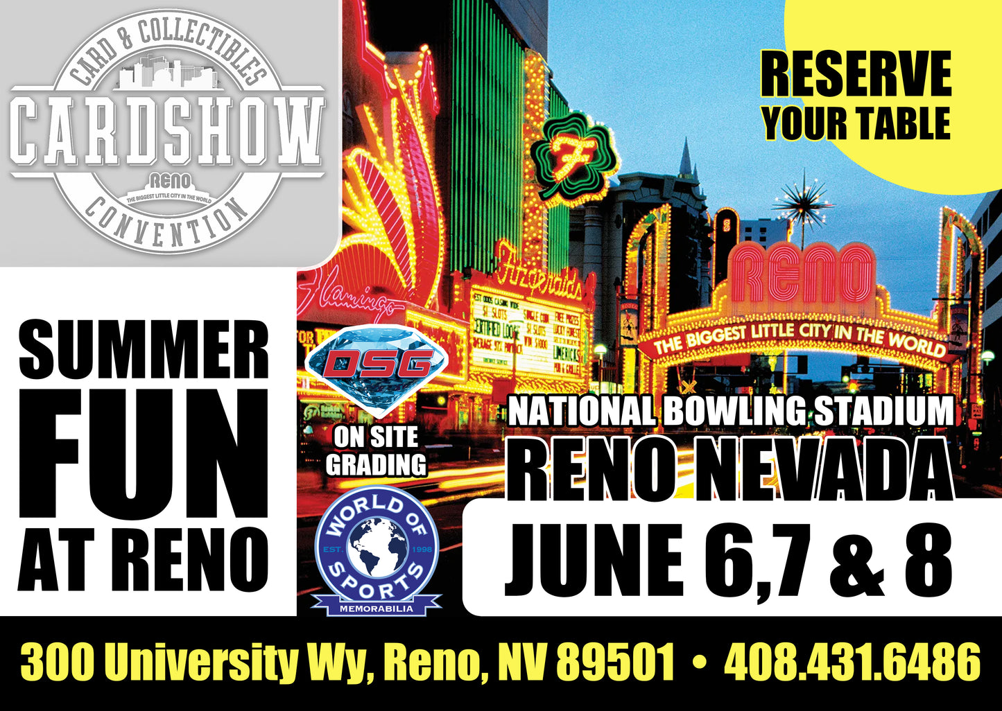 Reno Cardshow - Table Reservation