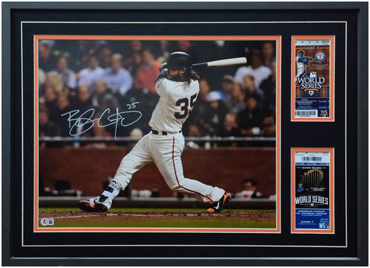 Brandon Crawford 16x24 Landscape Art with Replica Tickets – Signed & Authenticated
