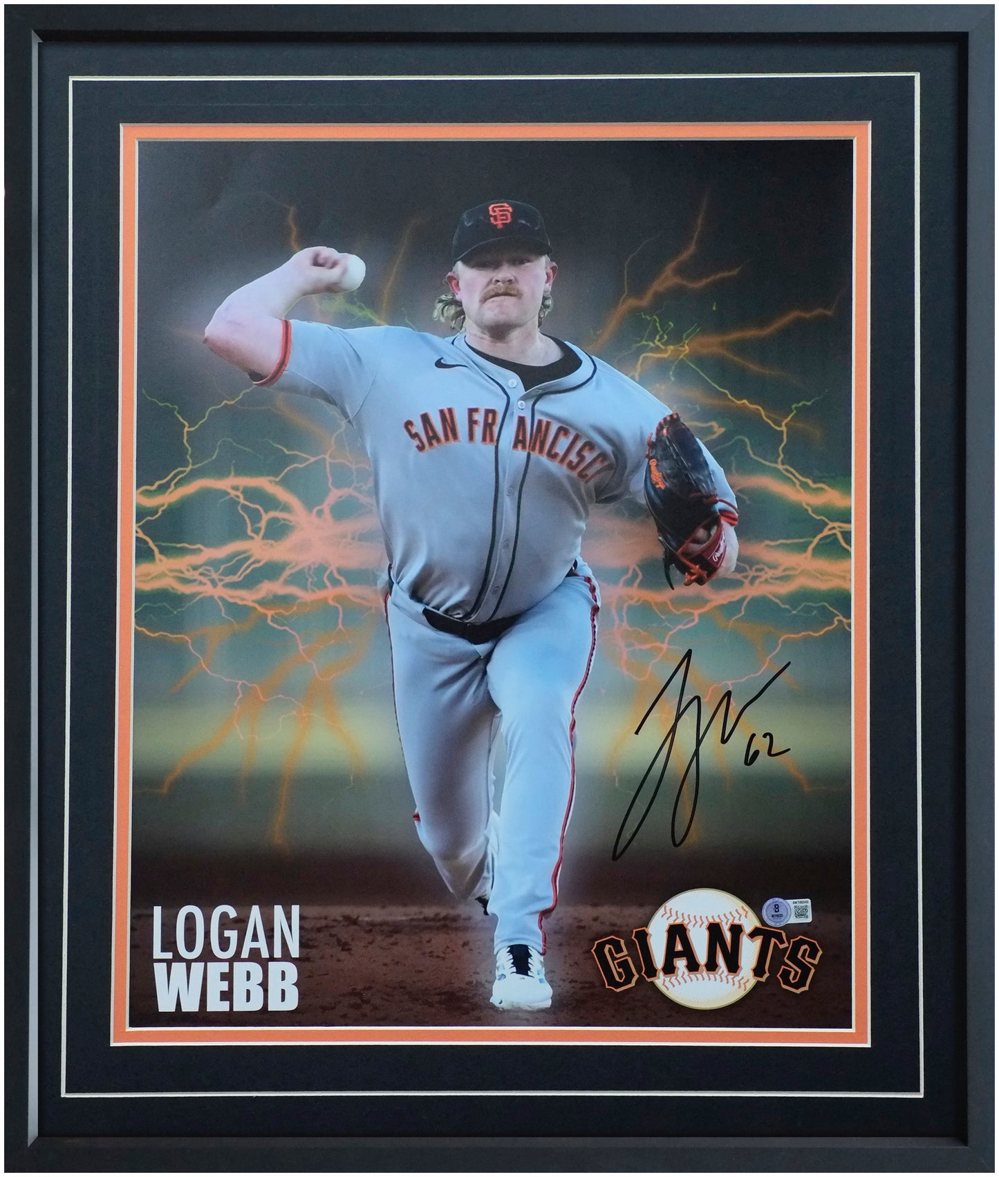 Logan Webb 16x20 Portrait Art – Signed & Authenticated