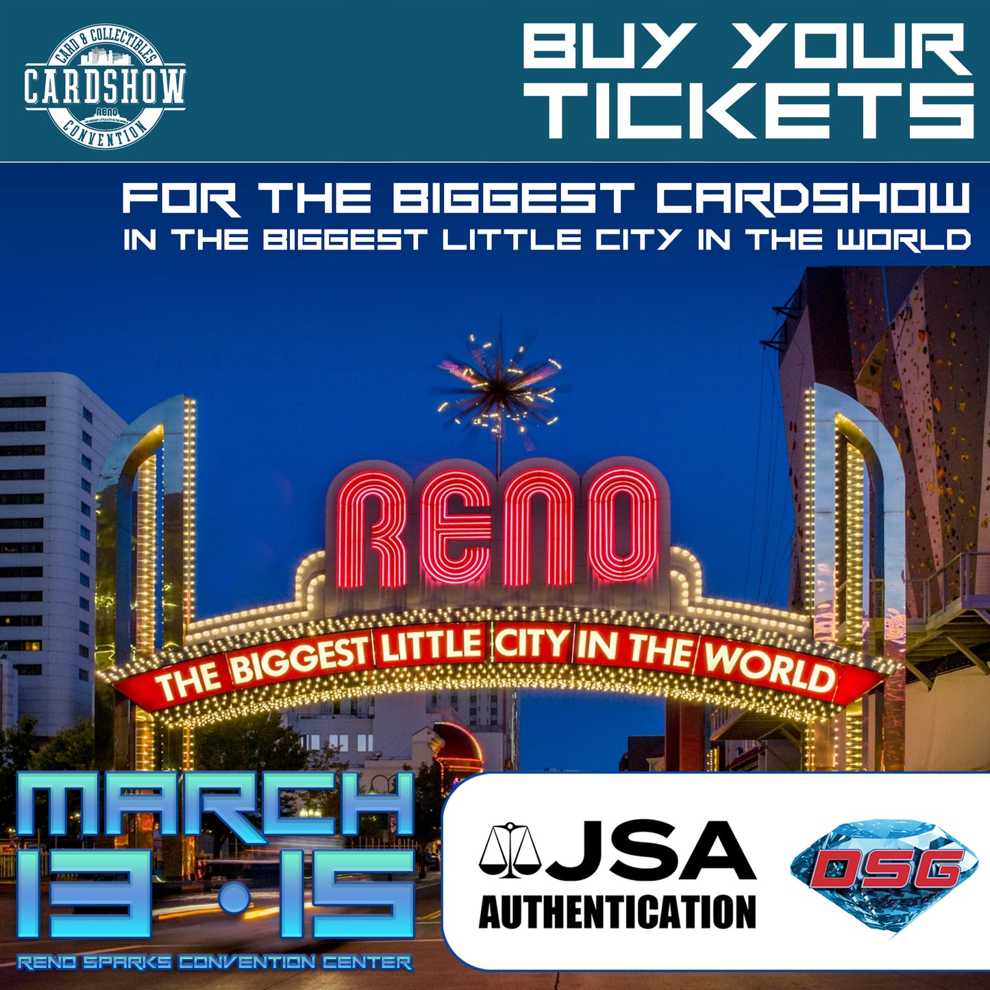 Reno Card and Collectible Show - Ticket Entrance - March 2026
