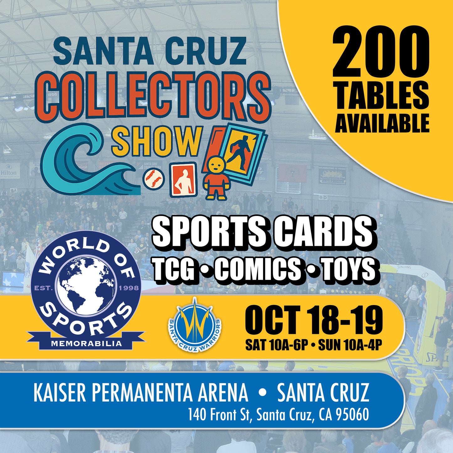 Santa Cruz Collectors Show - Table Reservation - 6 ft table