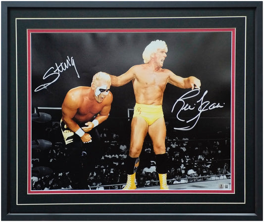 Sting & Ric Flair 16x20 Portrait Photo – Signed & Authenticated